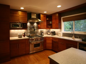 Ribbon Mahogany Cabinets