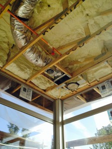 expanded spray foam in trusses